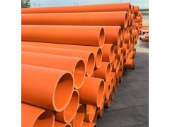 MPP電力管橘紅頂管拖拉管 耐高溫抗沖擊 非開(kāi)挖直埋工程管道